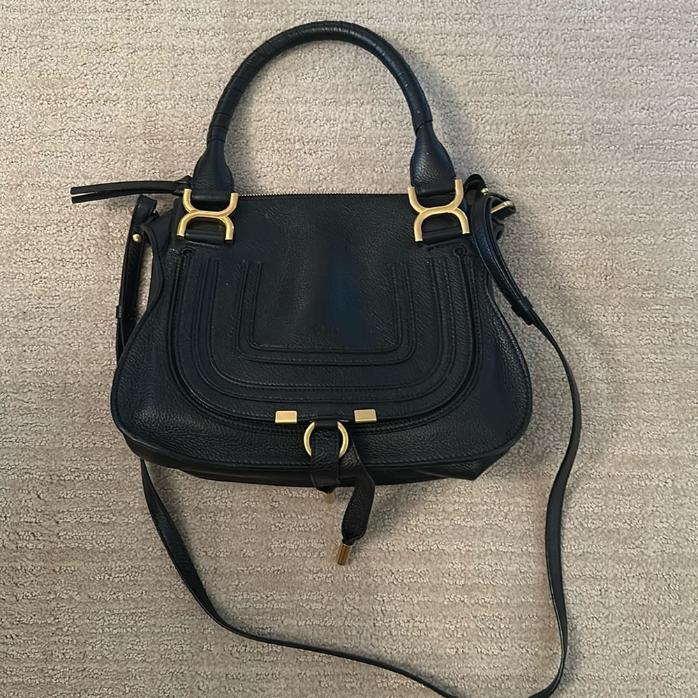 Chloe Marcie small leather satchel